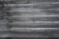 Abstract gray tin texture with horizontal lines. An old metal material texture for your design Royalty Free Stock Photo