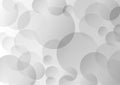 Abstract gray transparent circles overlap on background