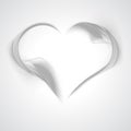 Abstract gray wavy background-heart from smoke.