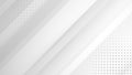 Abstract Gray White Background. Inclined Shadow Lines. Halftone Pattern. Blank geometric presentation template Royalty Free Stock Photo