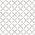 Abstract gray and white seamless pattern. Simple vector geometric floral ornament. Subtle background texture with bold flower Royalty Free Stock Photo