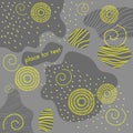 Abstract gray-yellow vector background for cards, posters, prints and banners. Royalty Free Stock Photo