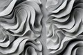 Abstract Grayscale Artwork Displaying Organic and Wavy Flowing Shapes