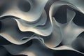 Abstract Grayscale Artwork Displaying Organic and Wavy Flowing Shapes