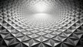 Abstract grayscale geometric pattern of a curving tunnel-like structure. Generative AI Royalty Free Stock Photo