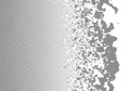 Abstract grayscale image featuring a gradient transition from densely packed small dots on the left Royalty Free Stock Photo