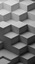 Abstract Grayscale Offset Cubes Pattern (Generated With AI) Royalty Free Stock Photo