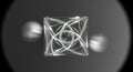 Abstract Grayscale Refractions: Square and Orb Lights Royalty Free Stock Photo