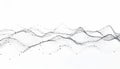 Abstract grayscale rendering of flowing, interconnected particle Royalty Free Stock Photo
