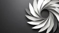 Abstract grayscale swirling petal design artwork Royalty Free Stock Photo