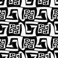 Abstract greek key seamless pattern. Vector geometric background Royalty Free Stock Photo