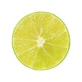 The Abstract green background with citrus-fruit of lime slices. Close-up Royalty Free Stock Photo
