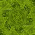 Abstract green background. Kaleidoscope design. Square shape banner