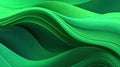 Abstract Green Background With Wavy Lines