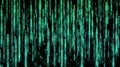 Abstract green binary code on a black background Royalty Free Stock Photo