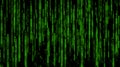 Abstract green binary code on a black background Royalty Free Stock Photo