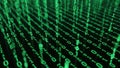 Abstract green binary code digital matrix background Royalty Free Stock Photo