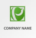 Abstract green bird logo Royalty Free Stock Photo