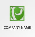 Abstract green bird logo Royalty Free Stock Photo