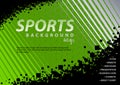 Abstract Green-Black Background In Sport Design Style