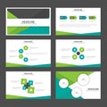 Abstract green black presentation templates Infographic elements flat design set for brochure flyer leaflet marketing Royalty Free Stock Photo