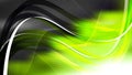 Abstract Green Black and White Flowing Lines Background