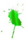 Abstract green blob blot on a white background Royalty Free Stock Photo