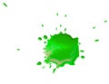 Abstract green blob blot on a white background Royalty Free Stock Photo