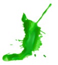 Abstract green blob blot on a white background Royalty Free Stock Photo