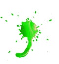 Abstract green blob blot on a white background Royalty Free Stock Photo