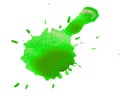 Abstract green blob blot on a white background Royalty Free Stock Photo