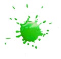 Abstract green blob blot on a white background Royalty Free Stock Photo