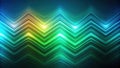 Abstract green and blue chevron light pattern background. Generative AI Royalty Free Stock Photo