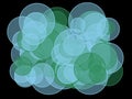 Abstract green blue circles illustration background Royalty Free Stock Photo