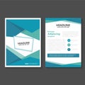 Abstract green blue polygon Vector Leaflet Brochure Flyer template design, book cover layout design, Abstract green template Royalty Free Stock Photo