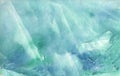 Abstract green blue watercolor background.Watercolor background in nautical style It is a hand drawn