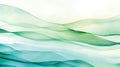 Abstract Green and Blue Watercolor Waves Royalty Free Stock Photo