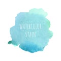 Abstract green and blue watercolor on white background. Colored splashes on paper. Hand drawn illustration Royalty Free Stock Photo