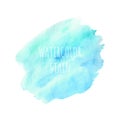 Abstract green and blue watercolor on white background. Colored splashes on paper. Hand drawn illustration Royalty Free Stock Photo