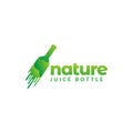 Abstract green bottle fast fresh drink logo design vector graphic symbol icon illustration creative idea