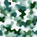 Abstract Green Camouflage Pattern with Organic Shapes and Topographic Depth. Royalty Free Stock Photo