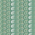 Abstract green circles seamless pattern background