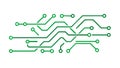 Abstract Green Circuit Board Lines, Modern Technology, vector design Generative AI Royalty Free Stock Photo