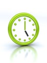 Abstract green clock