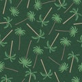 Abstract green coconut tree in wavy background