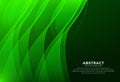 Abstract green color gradient waves background. Bright green elegant templates graphic composition on dark background. Modern Royalty Free Stock Photo