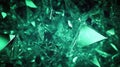 Abstract green crystal shards creating exploding background texture Royalty Free Stock Photo