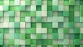 Abstract green cube pattern background design featuring subtle color variations and a three dimensional effect. Generative AI Royalty Free Stock Photo