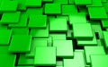 Abstract Green Cubes Concept Rendered Royalty Free Stock Photo