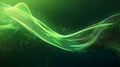 Abstract green data flow visualization wave Royalty Free Stock Photo